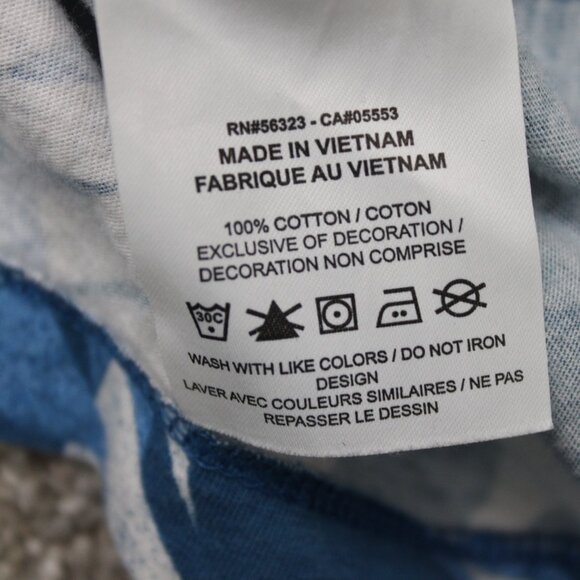 Nike AOP Shirt Mens 2XL XXL Blue Sportswear Essentials Logo All Over Print S/S - Picture 8 of 13